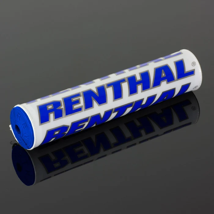 Protector manillar con barra Renthal blanco/azul