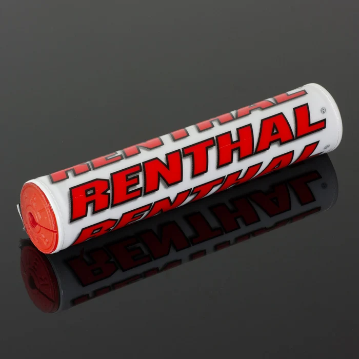 Protector manillar con barra Renthal blanco/rojo