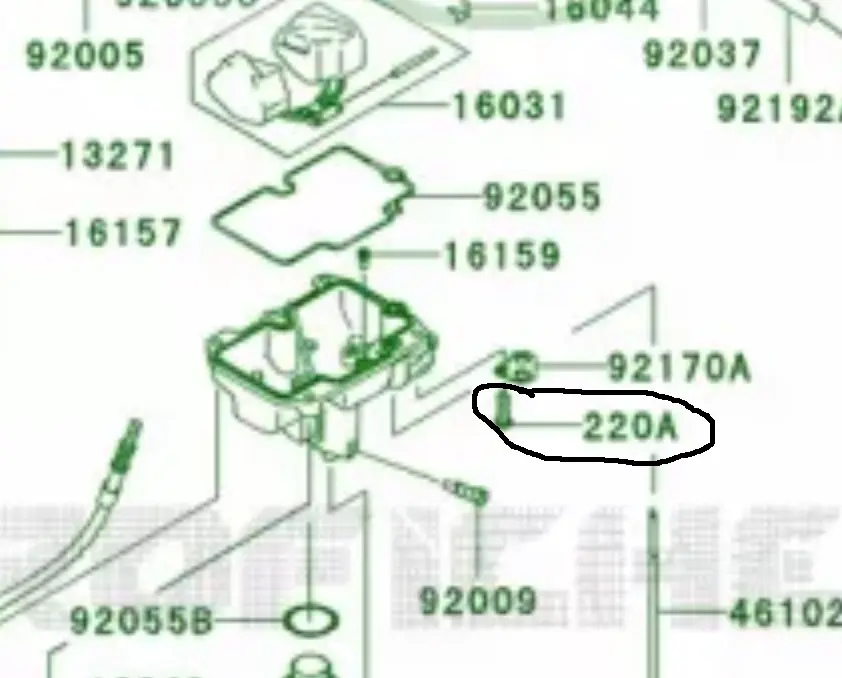 Tornillos cubeta carburador Kawasaki(220AA0414)