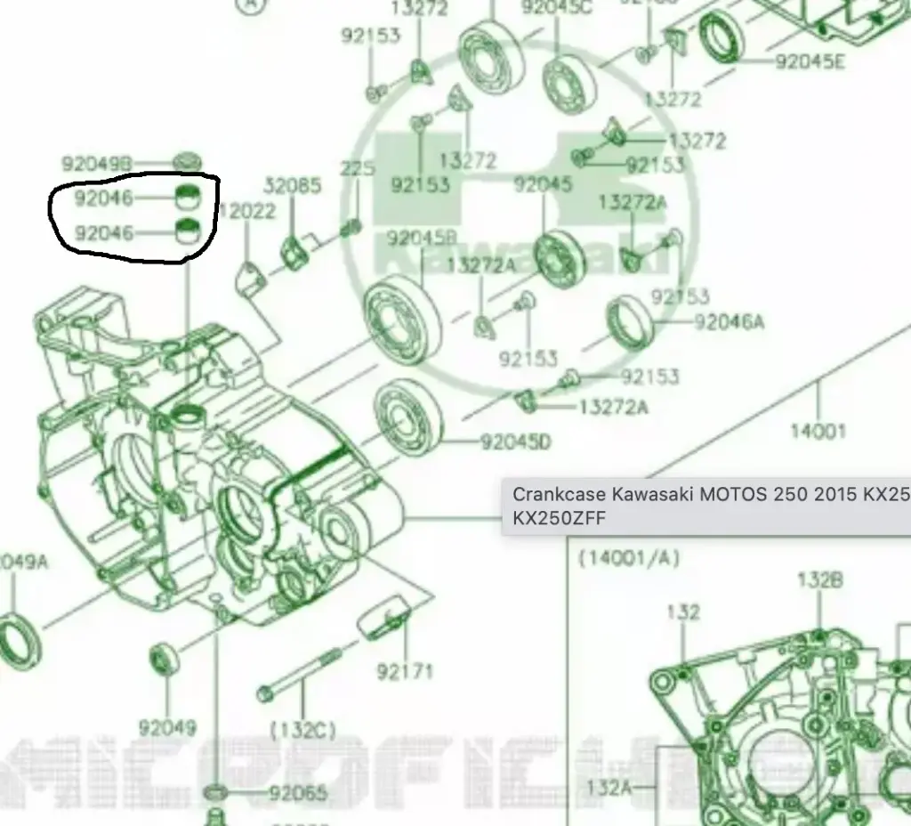 Reten leva de embrague Kawasaki KXF250/450 12-15(92046-0034)