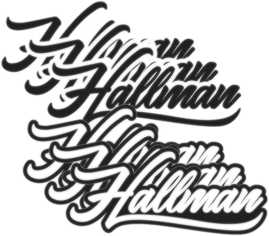 Hoja de calcomanías Hallman
