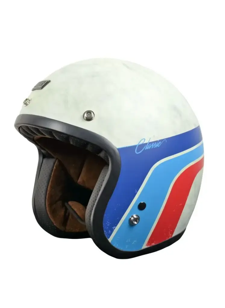 Casco Jet Primo Classic White Matt Vintage E2206 