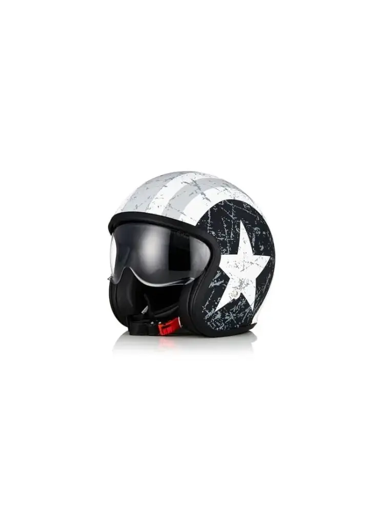 Casco Jet Origine Spirit Rebel Star Gris (Sprint Rebel Star Gris) 