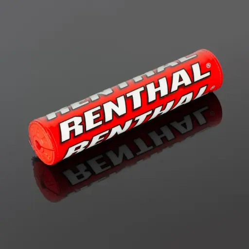 [P324] Protector manillar con barra Renthal rojo/blanco