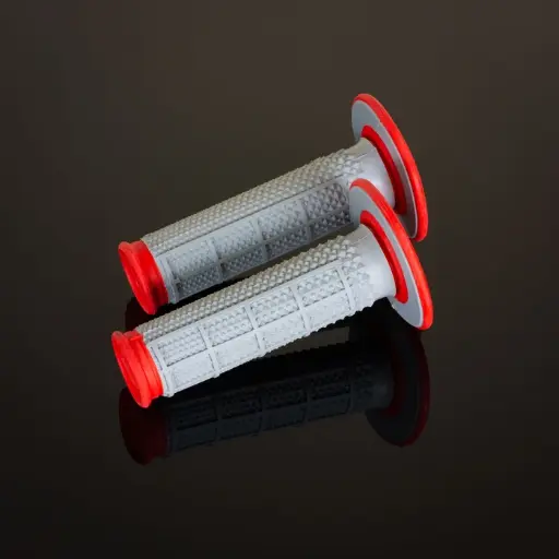 [G163] Puño Renthal mx dual tapered rojo
