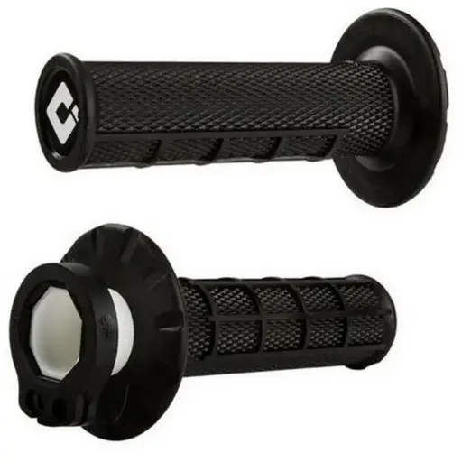 [H36HWB] Puños con caña ODI MX lock on V2 half waffle negro
