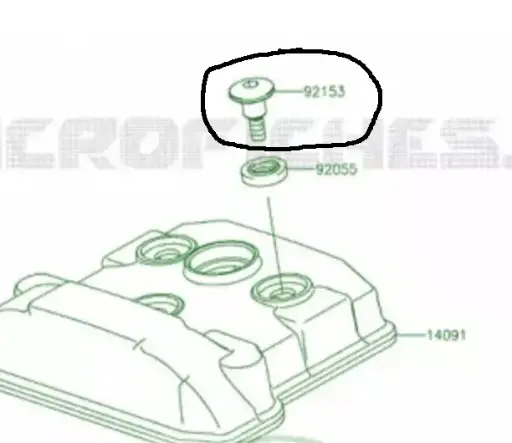 [92153-1779] Tornillo de culata Kawasaki KXF 450(92153-1779)