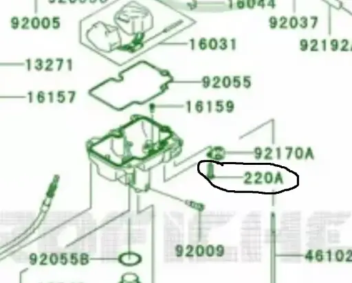[220AA0414] Tornillos cubeta carburador Kawasaki(220AA0414)